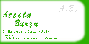 attila burzu business card